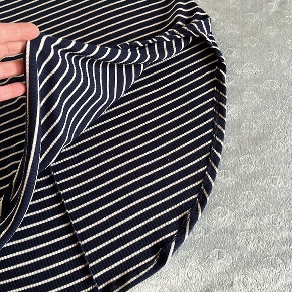 NWT See You Monday Racerback Knit Midi Dress Navy‎ White Size M - Picture 6 of 11